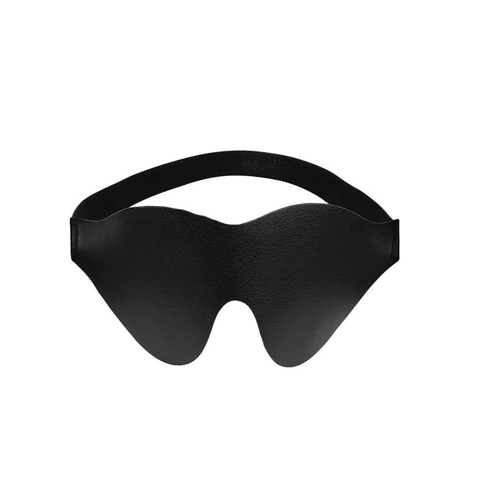 Black padded blindfold included in the beginner BDSM bondage kit