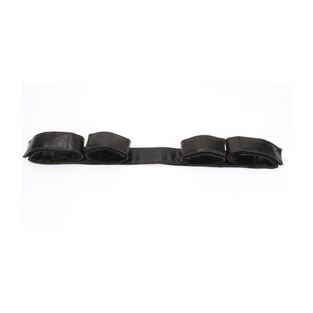 Black four-cuff padded spreader strap on a white background.